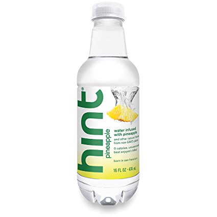 Hint Water Pineapple (Pack of 12) 16 Ounce Bottles, Pure Water Infused with Pineapple, Zero Sugar, Zero Calories, Zero Sweeteners, Zero Preservatives, Zero Artificial Flavor