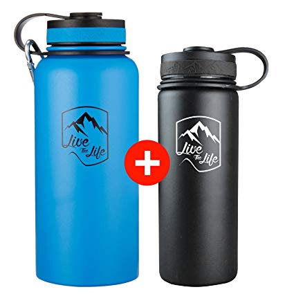 Stainless Steel Water Bottle - Wide Mouth Bottle - Insulated Water Bottle - Double Walled - Vacuum Insulated - Water Bottle 32 oz Insulated Thermos