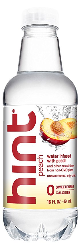 Hint Water Peach, (Pack of 12) 16 Ounce Bottles, Pure Water Infused with Peach, Zero Sugar, Zero Calories, Zero Sweeteners,