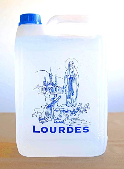 LOURDES HOLY WATER CONTAINER 5L (1,321 GAL) - LAST UNITS - Filled with AUTHENTIC LOURDES WATER from the Grotto