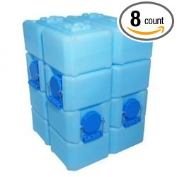 WaterBrick - Emergency Water and Food Storage Containers - 8 Pack Blue