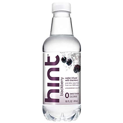 Hint Water Blackberry, (Pack of 12) 16 Ounce Bottles, Pure Water Infused with Blackberry, Zero Sugar, Zero Calories, Zero Sweeteners, Zero Preservatives, Zero Artificial Flavors