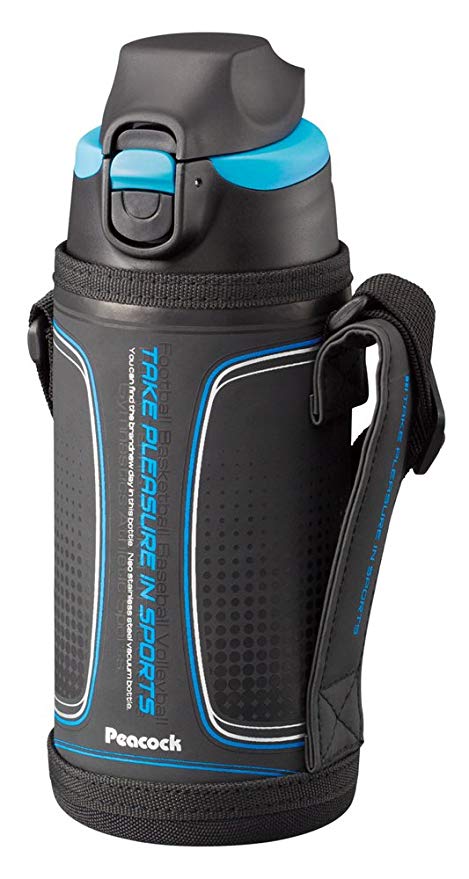 Peacock stainless steel bottle - drink straight type porch] 0.6L Blue ADZ-F60 (A) (japan import)