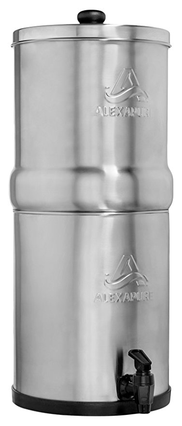 Alexapure Pro Stainless Steel Water Filtration System - 5,000 Gallon Throughput Capacity