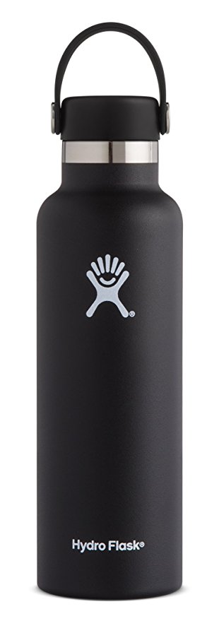 Hydro Flask Double Wall Vacuum Insulated Stainless Steel Leak Proof Sports Water Bottle, Standard Mouth with BPA Free Flex Cap