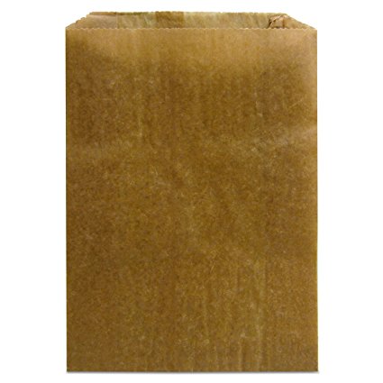 Hospeco KL Waxed Kraft Feminine Hygiene Liner Bag with Gusset (Case of 500), 10.25” x 7.5” x 3.5