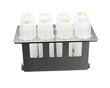 Server 86996 Stainless Steel Squeeze Bottle Holder Set With 8 Bottles (2.63 Diameter)