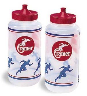 Cramer Big Mouth Squeeze Wide Mouth Water Bottles With No Leak Push/Pull Cap, BPA-Free Bottle For Team Sports, Football, Lacrosse, Hockey, Soccer, Plastic Waterbottles for Team Sports