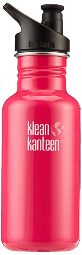 Klean Kanteen Classic Single Wall Stainless Steel Bottle With Leak Resistant Sport Cap 3.0