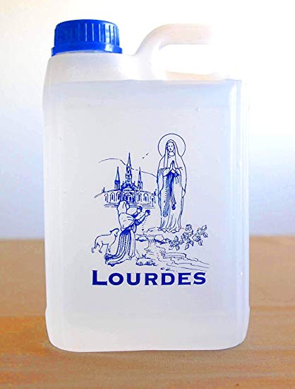 LOURDES HOLY WATER CONTAINER 2L (0,528 GAL) - Filled with AUTHENTIC LOURDES WATER from the Grotto