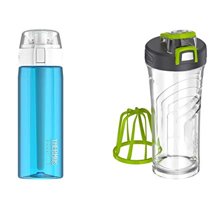 Thermos Connected Hydration Water Bottle with Smart Lid and Shaker Bottle