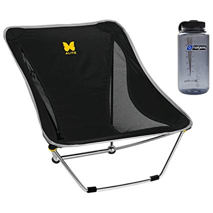 Alite Mayfly Chair - (Black) with Free 32oz Nalgene Water Bottle