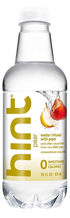 Hint Water Pear, (Pack of 12) 16 Ounce Bottles, Pure Water Infused with Pear, Zero Sugar, Zero Calories, Zero Sweeteners, Zero Preservatives, Zero Artificial Flavors