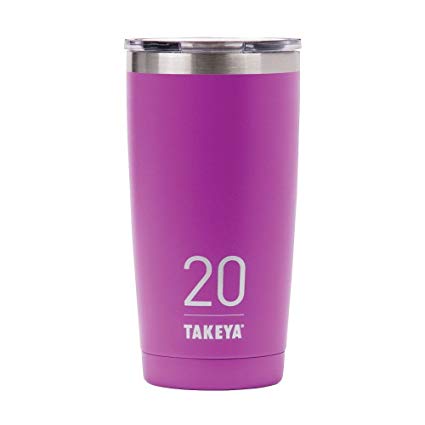 Takeya Originals Vacuum-Insulated Stainless-Steel Tumbler with Sip Lid, 20oz, Orchid