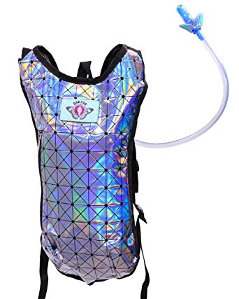 iHeartRaves Hydration Backpack - 2L BPA Free Water Bladder for Festivals, Raves, Hiking and More